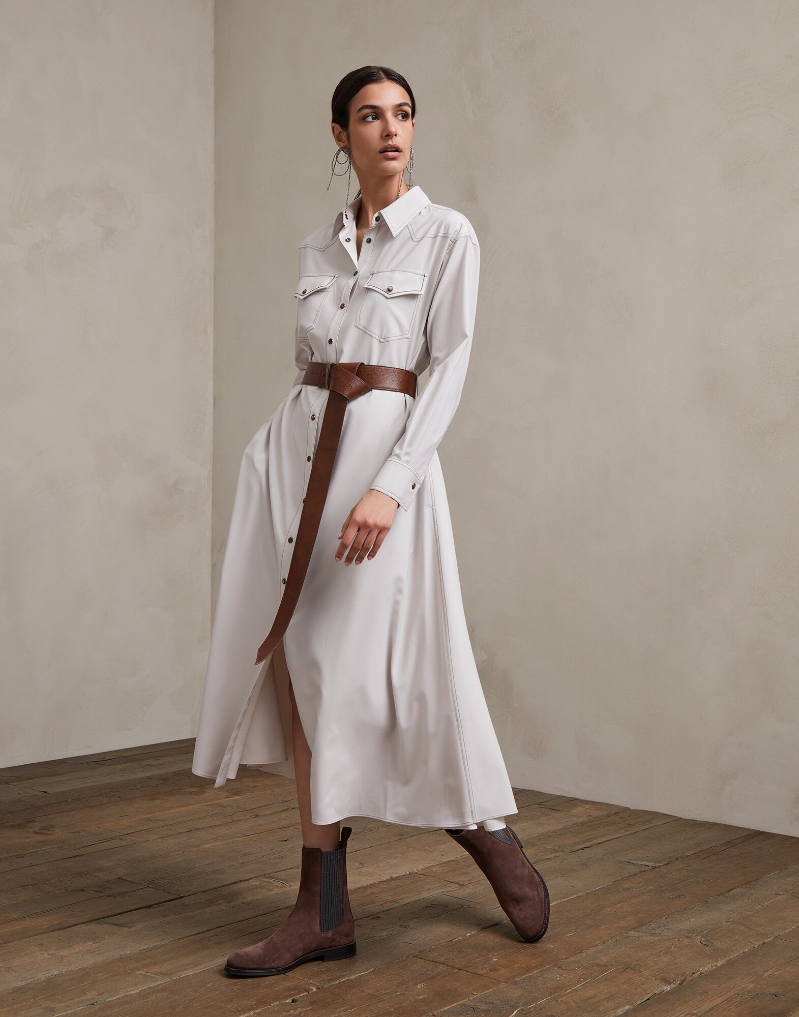 Gown Milk Woman 0 - Brunello Cucinelli