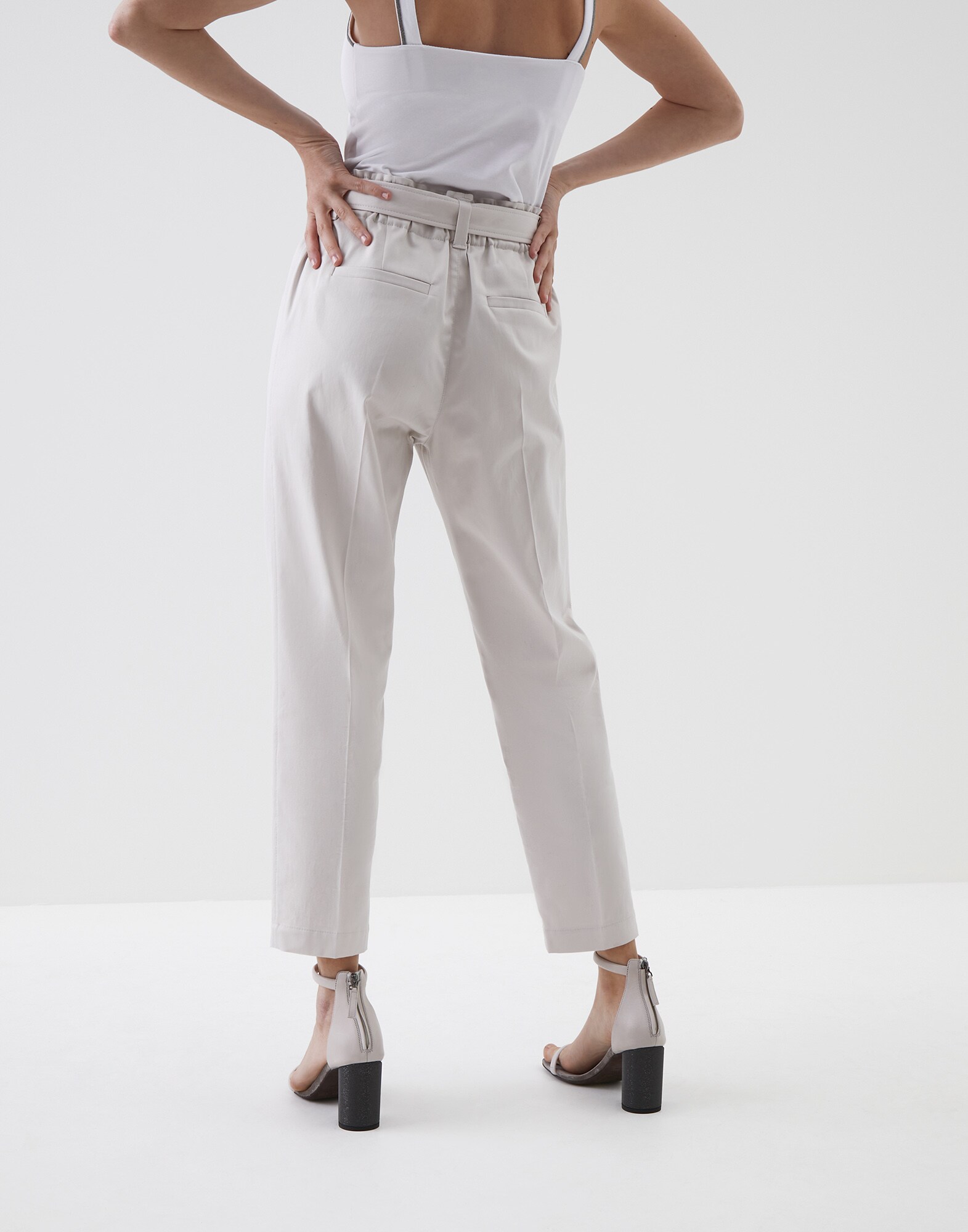 Trousers Milk Woman 2 - Brunello Cucinelli