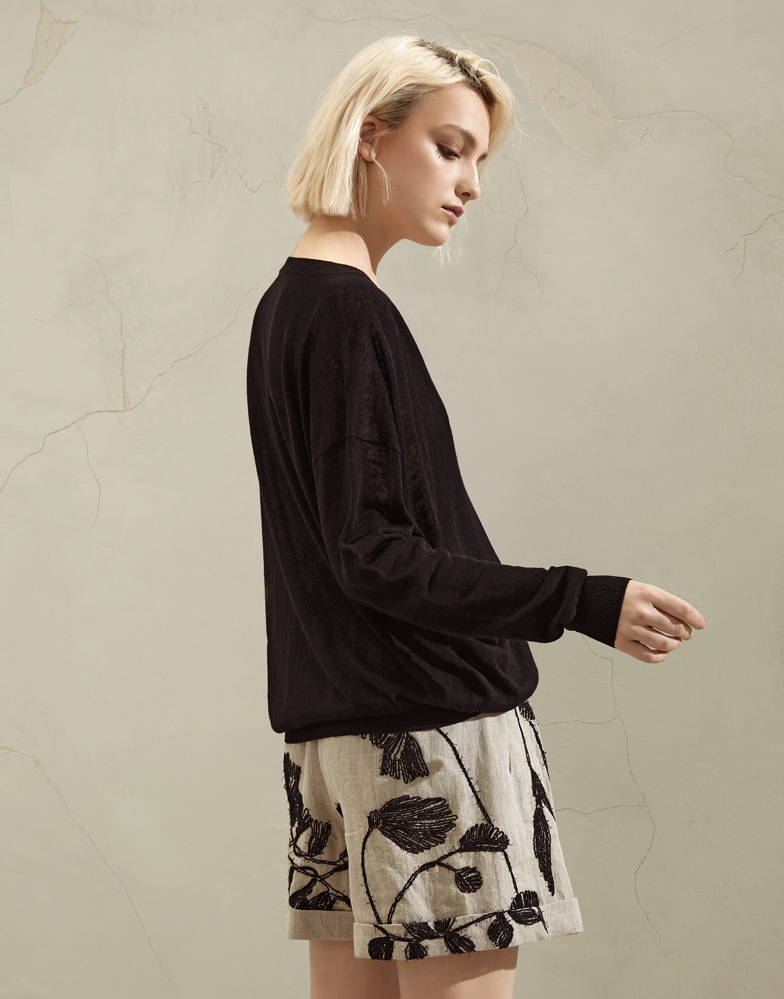 V-neck Sweater - Back