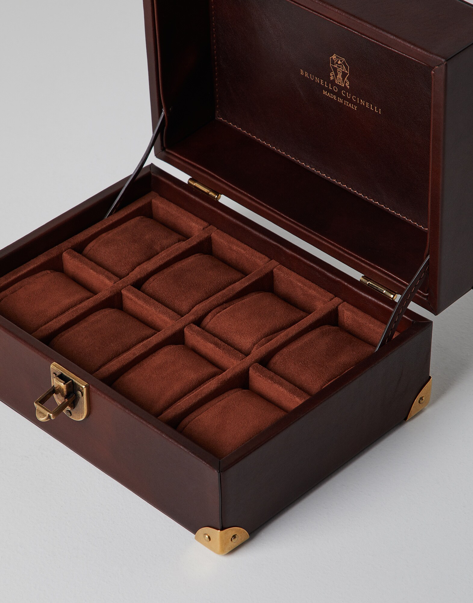 小牛皮手表盒
                            阿拉比卡咖啡色 男款 - Brunello Cucinelli
                        