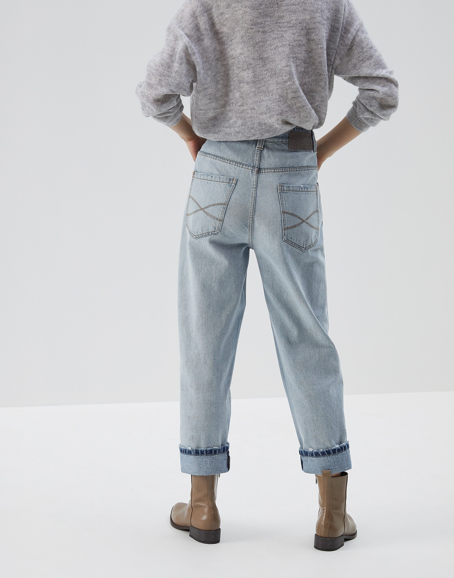 牛仔长裤 很浅色的牛仔布 女款 1 - Brunello Cucinelli