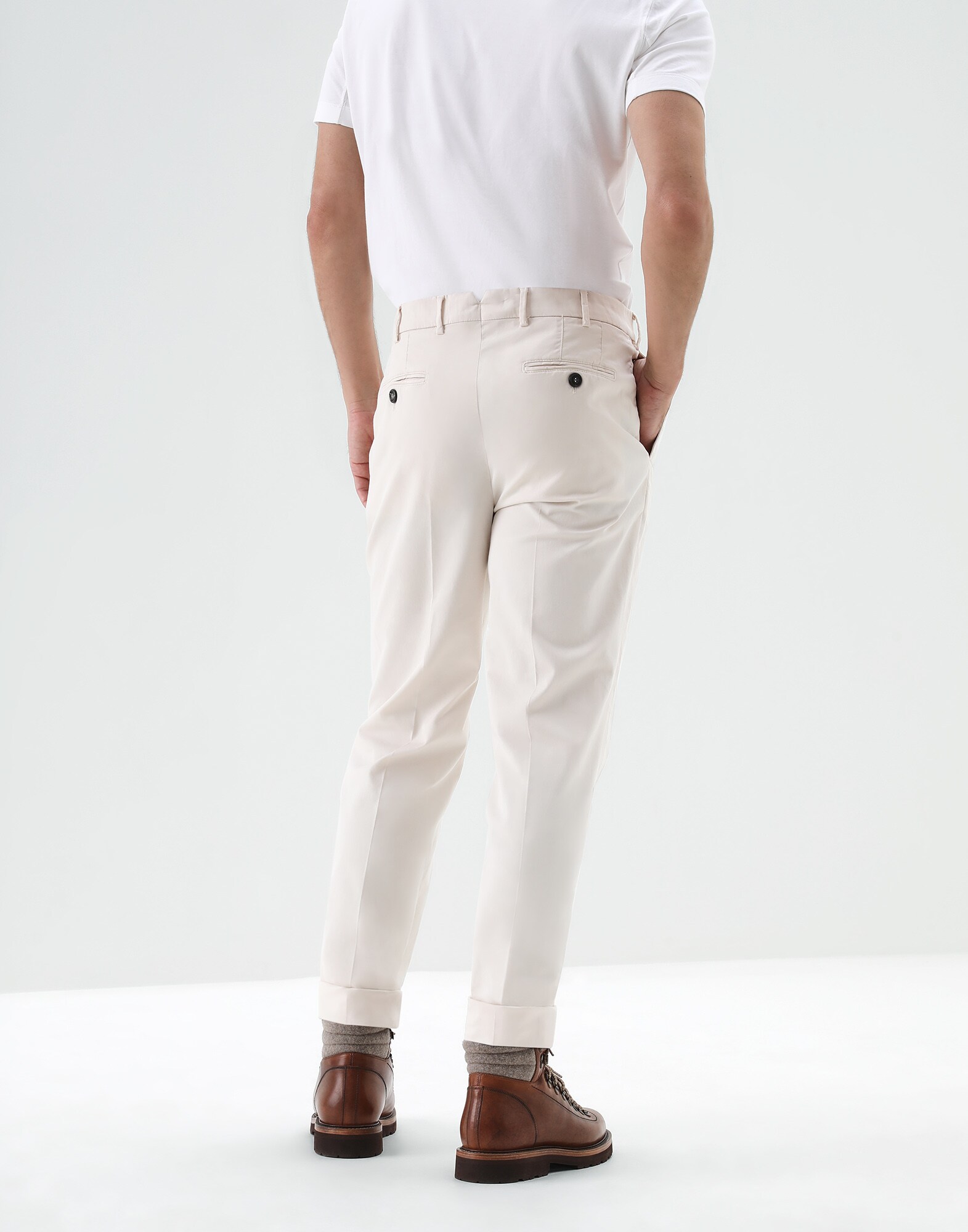 长裤 雪灰色 男款 1 - Brunello Cucinelli