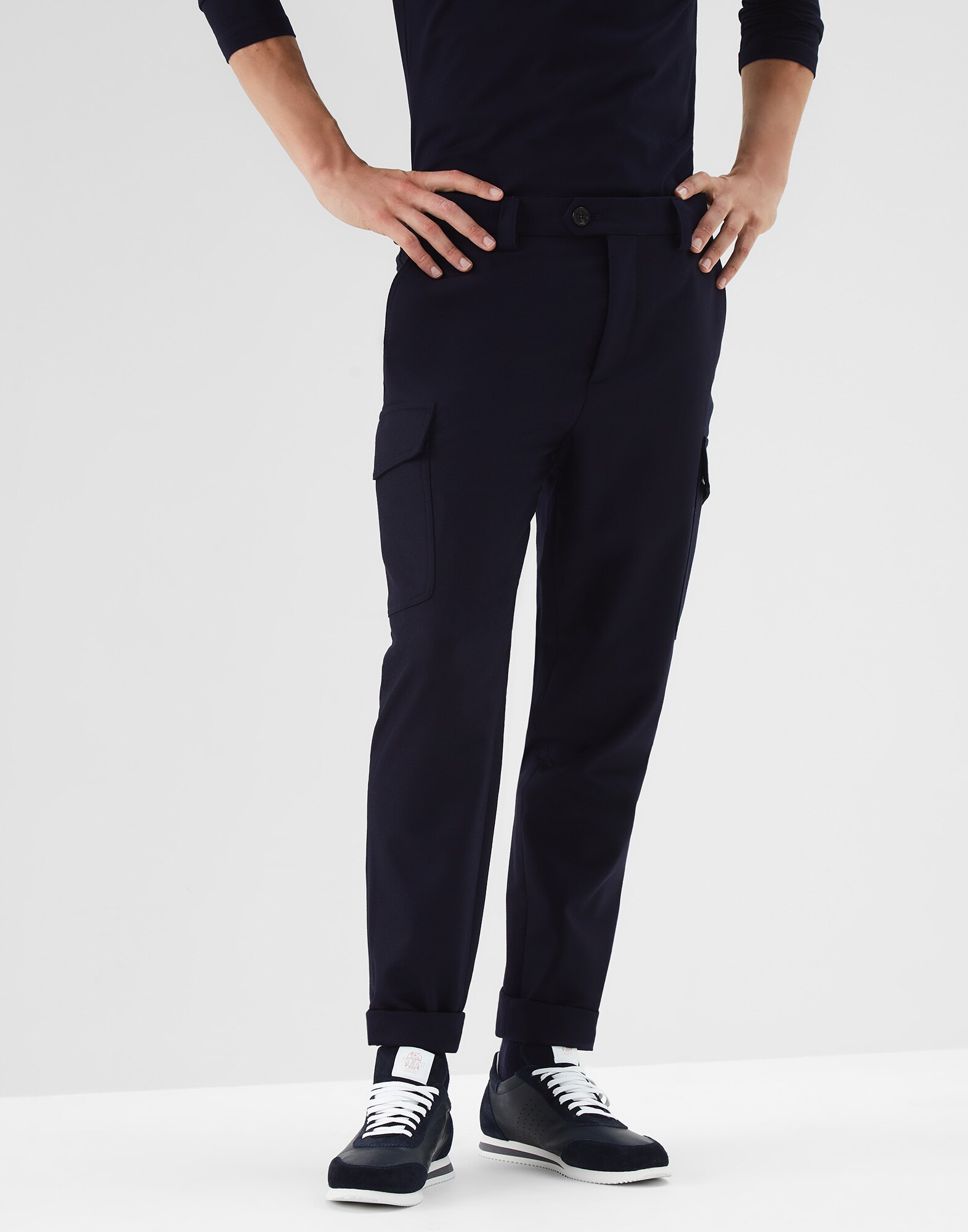 Trousers Marine Blue Man 0 - Brunello Cucinelli