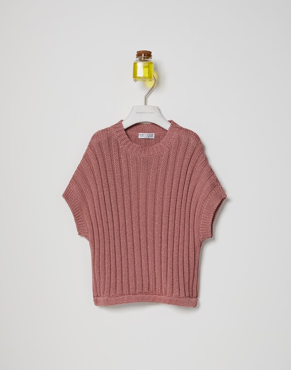 Rib knit sweater Pink Girl - Brunello Cucinelli 