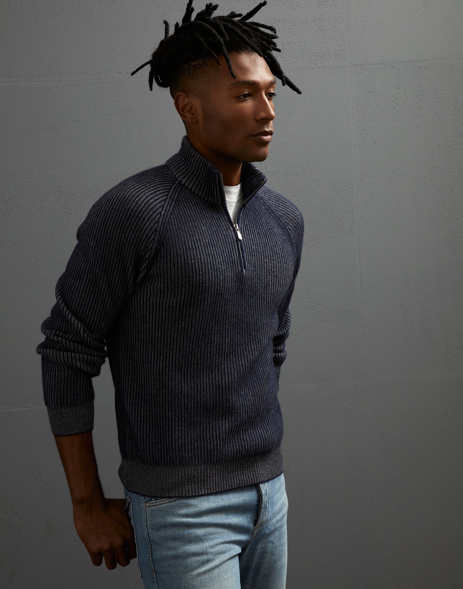 Zip Neck Sweater - Front view