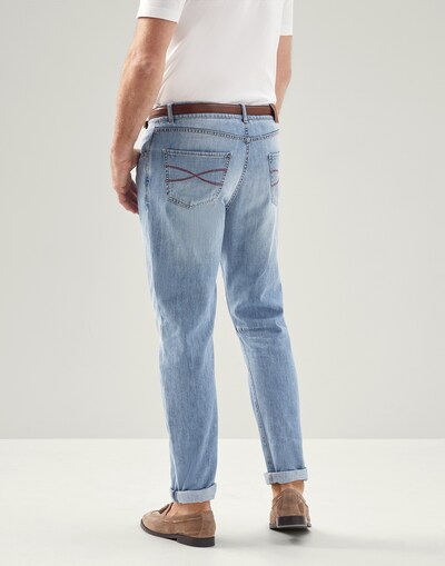 Denim Five-Pocket Trousers - Back view