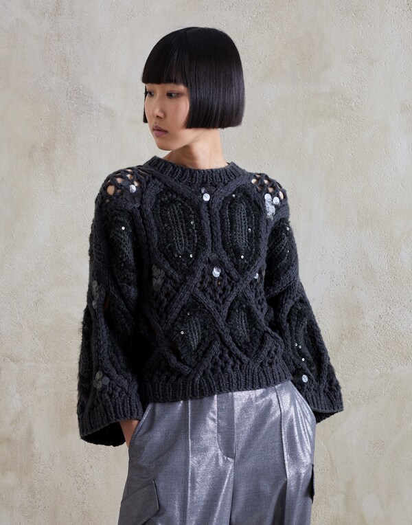 OPERA sweater Anthracite Woman - Brunello Cucinelli 