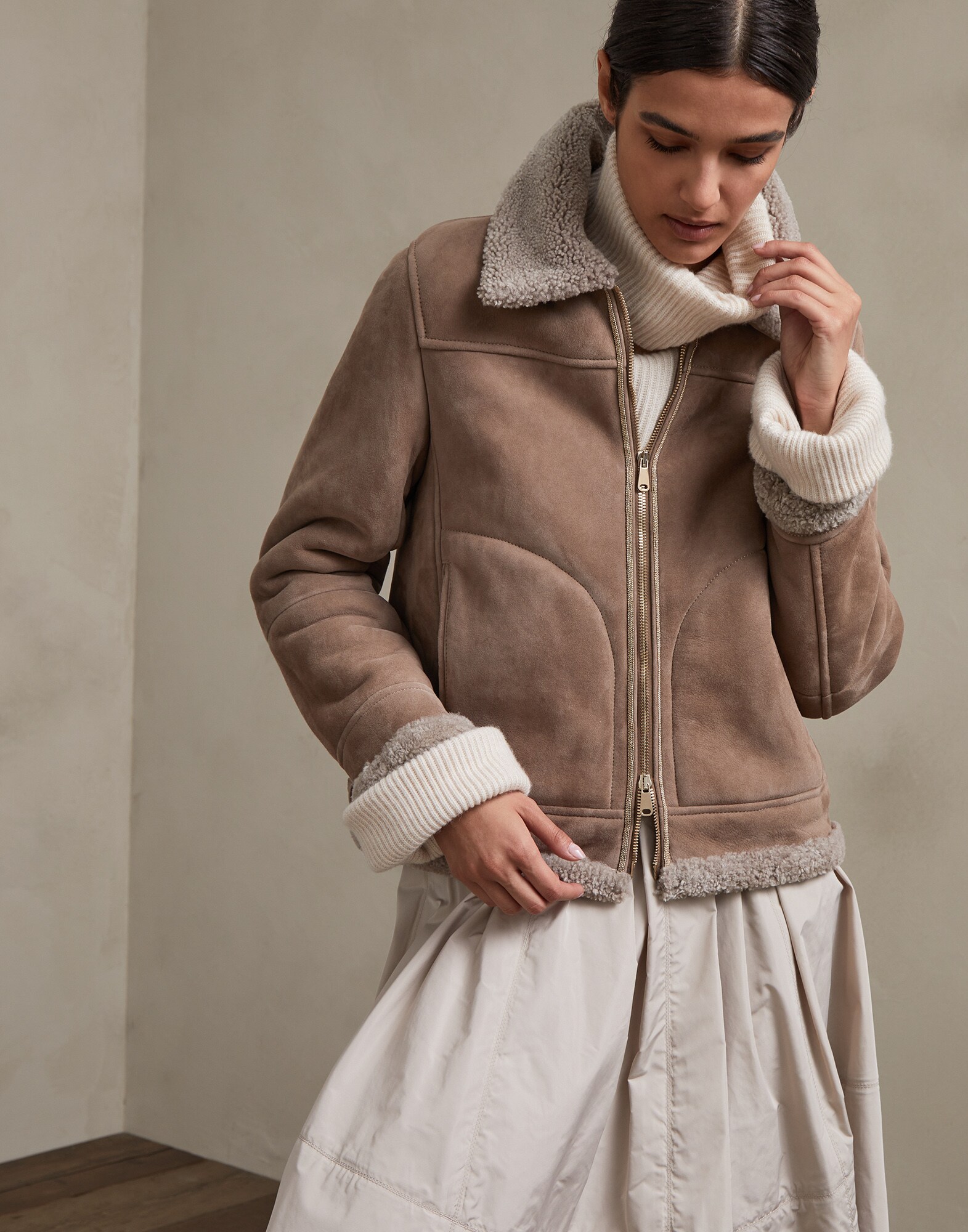 Leather Light Brown Woman 1 - Brunello Cucinelli