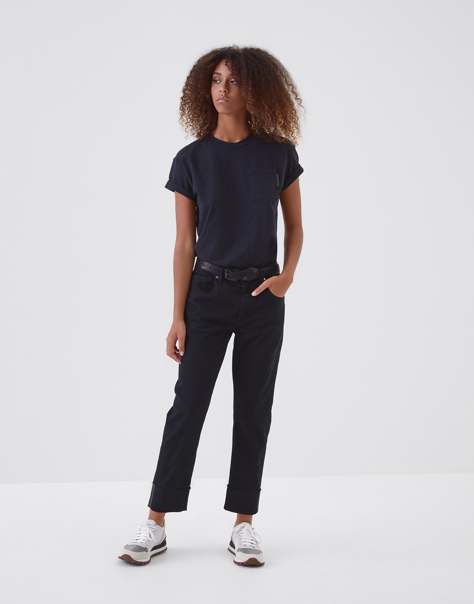 Denim Trousers Black Woman 3 - Brunello Cucinelli