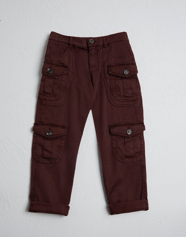 Cotton trousers Bordeaux Boy - Brunello Cucinelli 