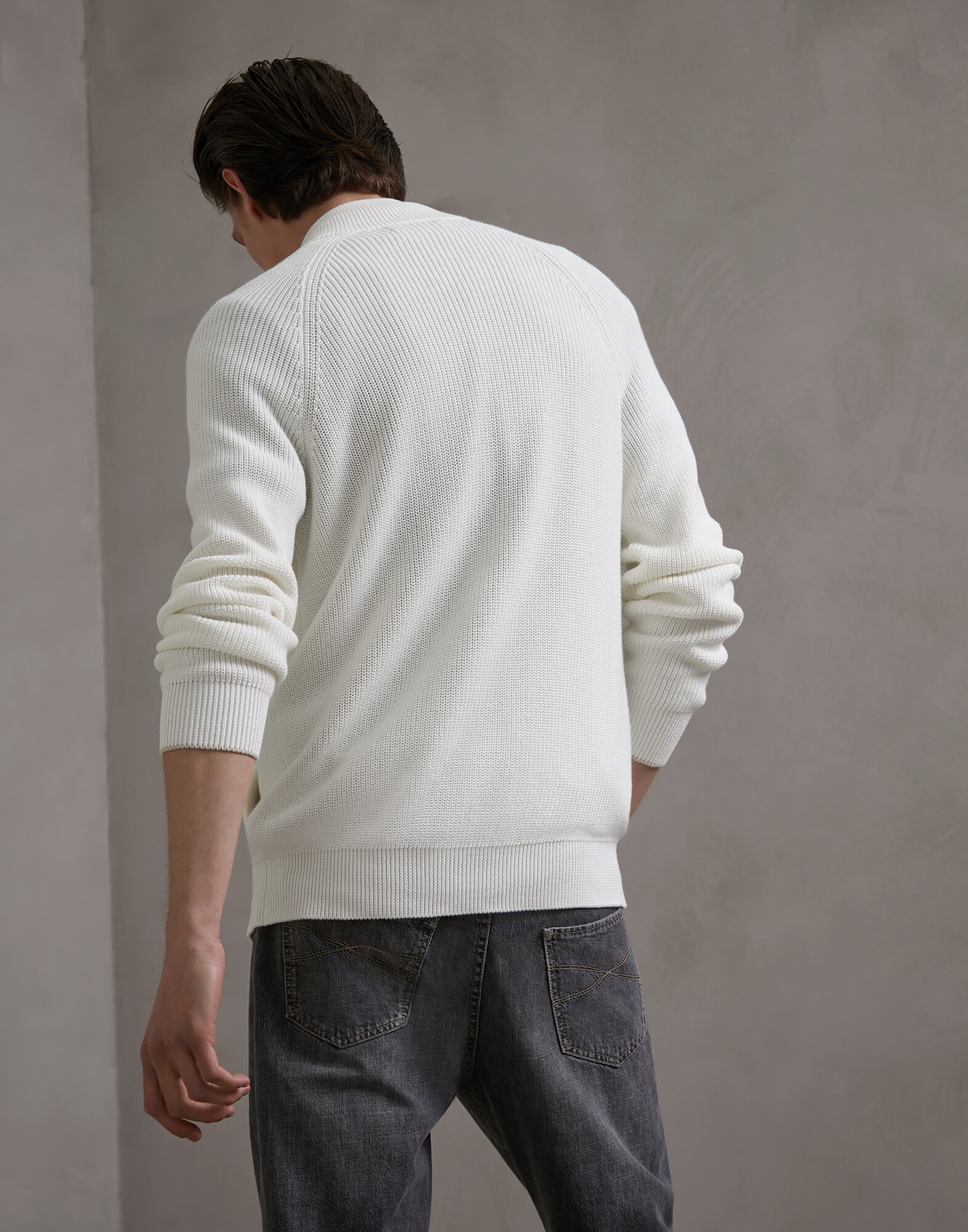 Zip-front Cardigan Panama Man 2 - Brunello Cucinelli