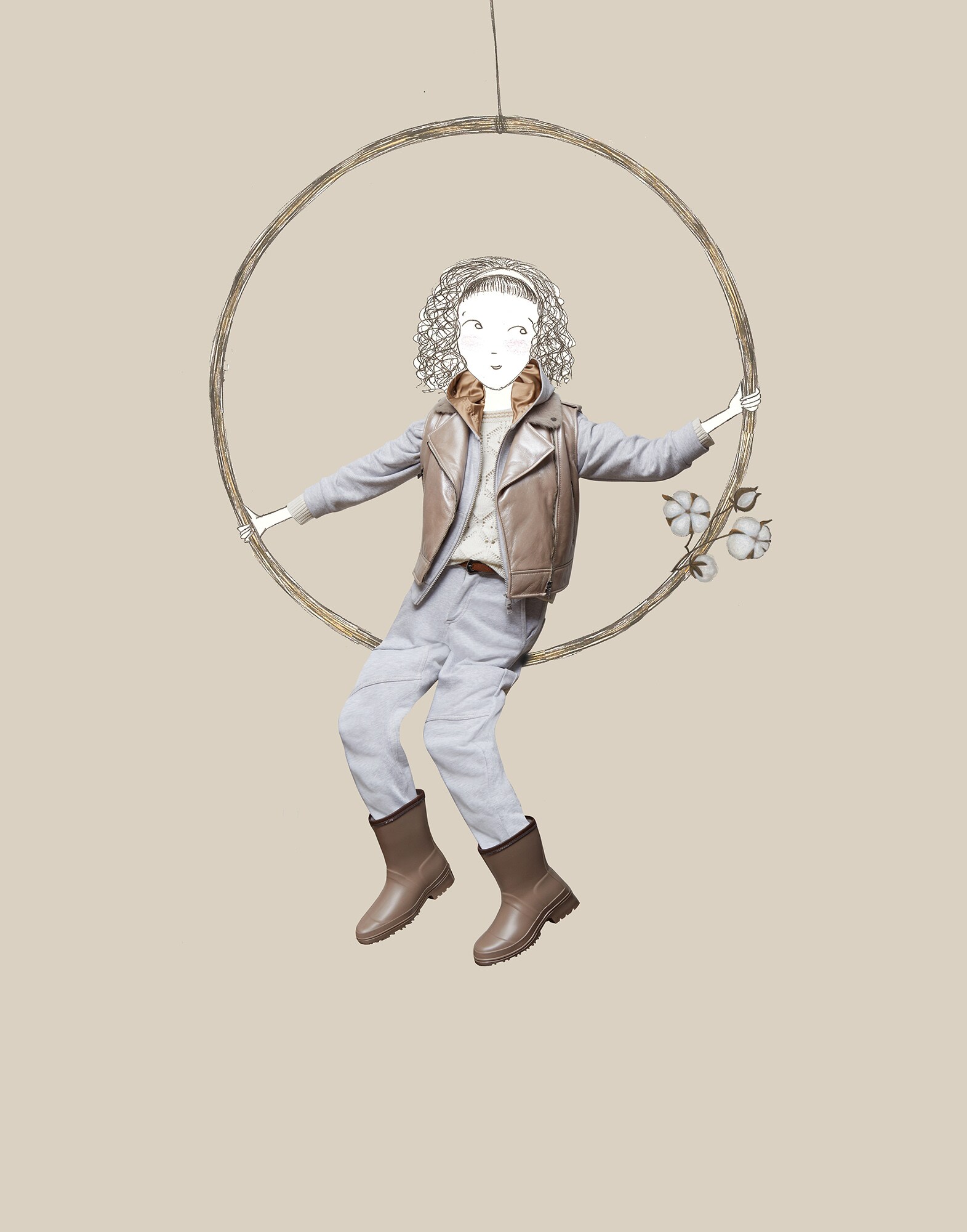 上装 银色 女童 3 - Brunello Cucinelli