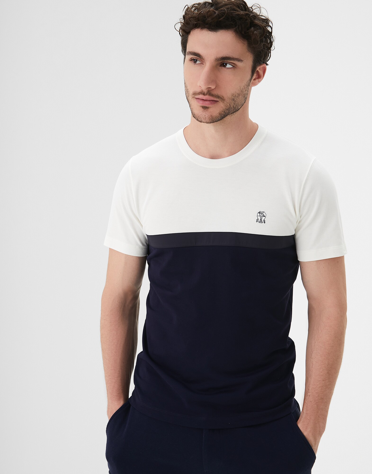 T-Shirt Cobalt Man 1 - Brunello Cucinelli