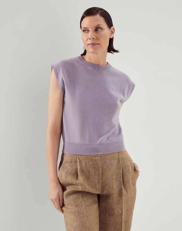 Cashmere sweater Lavender Woman - Brunello Cucinelli
