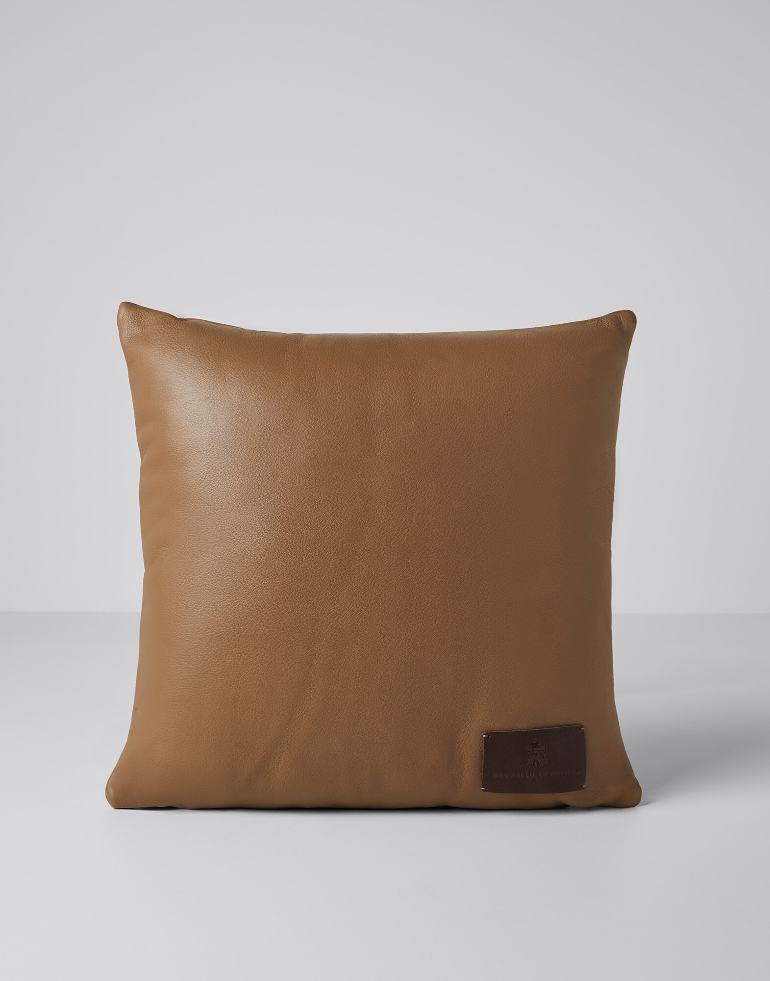 Calfskin cushion Brown Lifestyle - Brunello Cucinelli