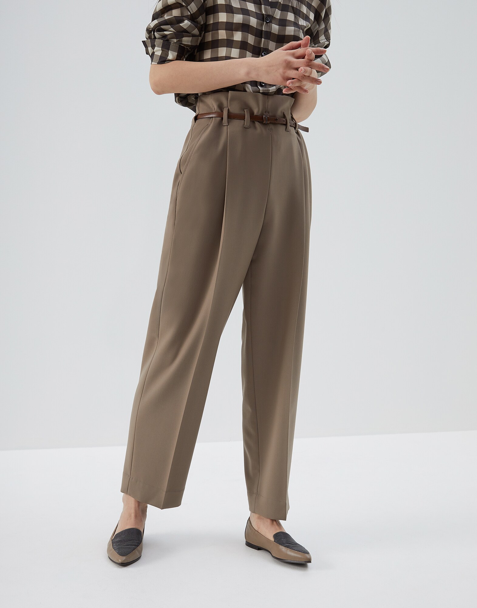 Trousers Brown Woman 1 - Brunello Cucinelli