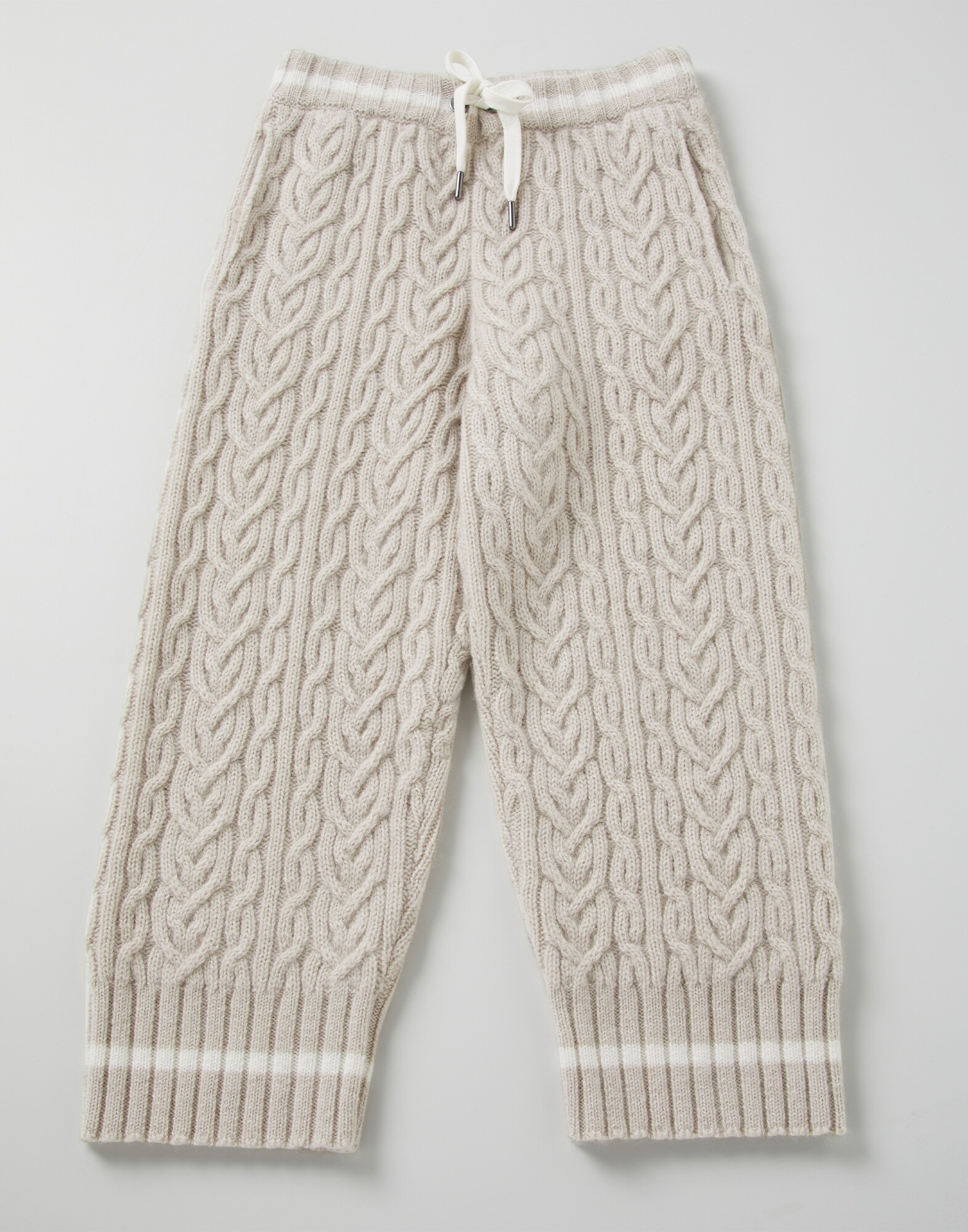 羊绒编织长裤