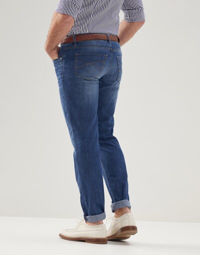 Denim Five-Pocket Trousers - Back view