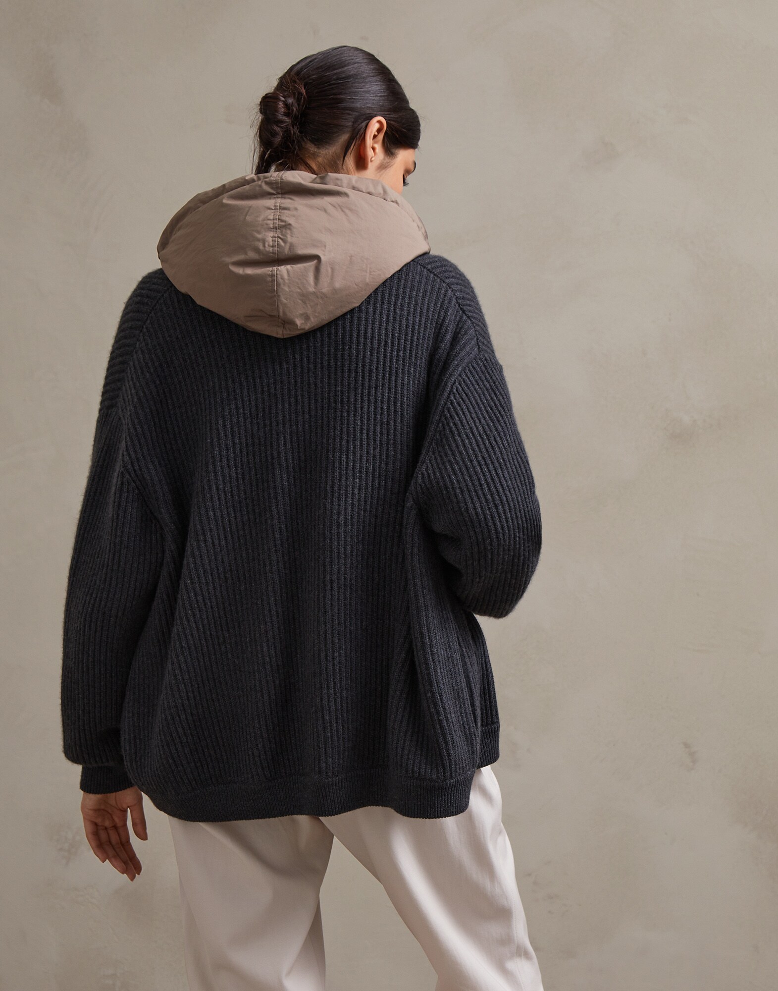 Knit Outerwear Lignite Woman 1 - Brunello Cucinelli