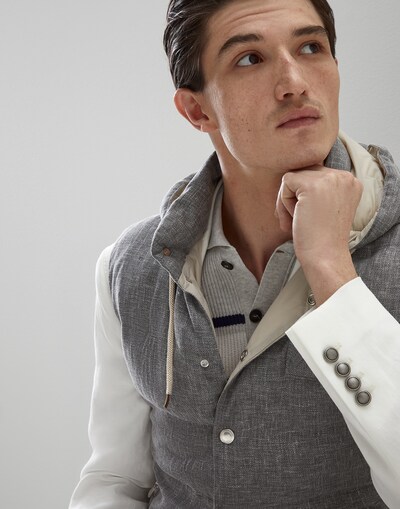 Down jacket with hood Pearl Man - Brunello Cucinelli 