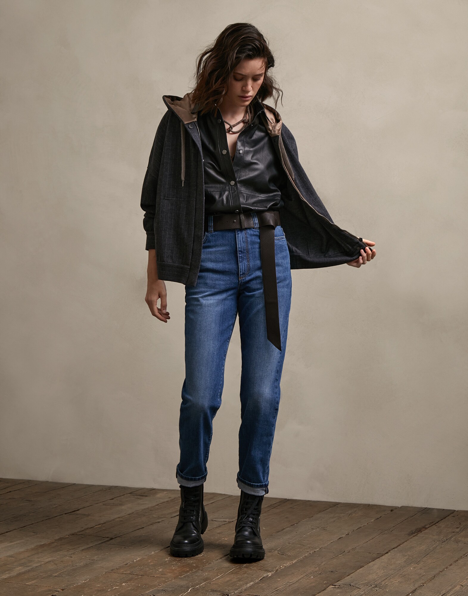 Sweatshirt Anthracite Woman 4 - Brunello Cucinelli