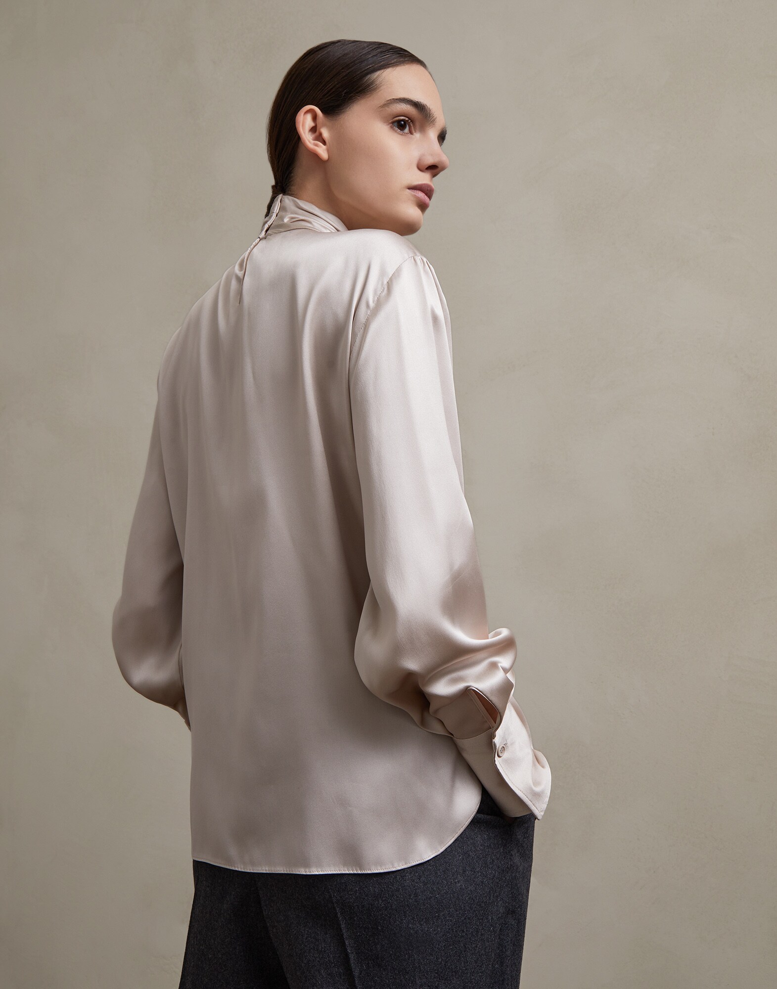长袖T裇 暖米色 女款 3 - Brunello Cucinelli