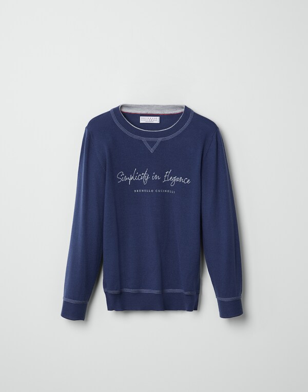 Wool and cashmere sweater Denim Boy - Brunello Cucinelli