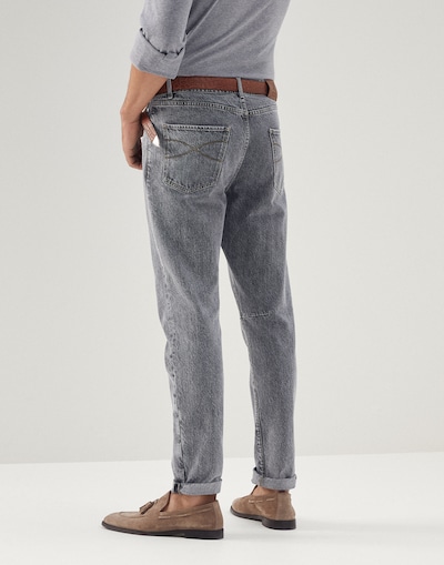 Denim Five-Pocket Trousers - Back view