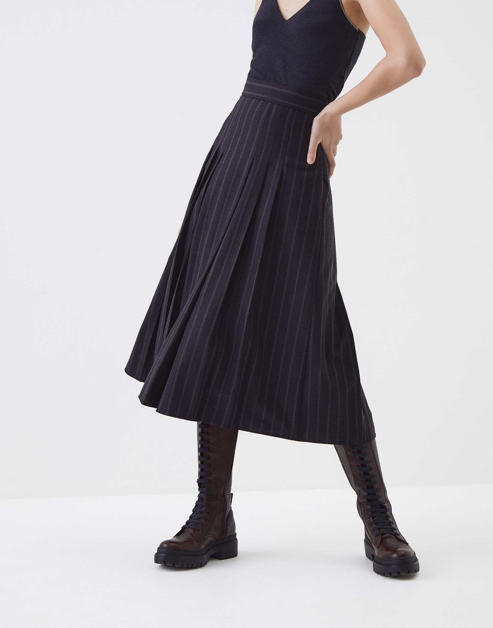 Trousers Dark Grey Woman 1 - Brunello Cucinelli