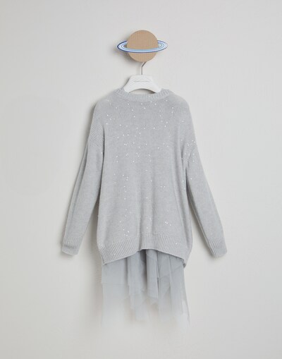 Cashmere and silk knit dress Fog Girl - Brunello Cucinelli 