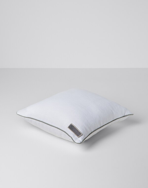 Linen cushion White Lifestyle - Brunello Cucinelli