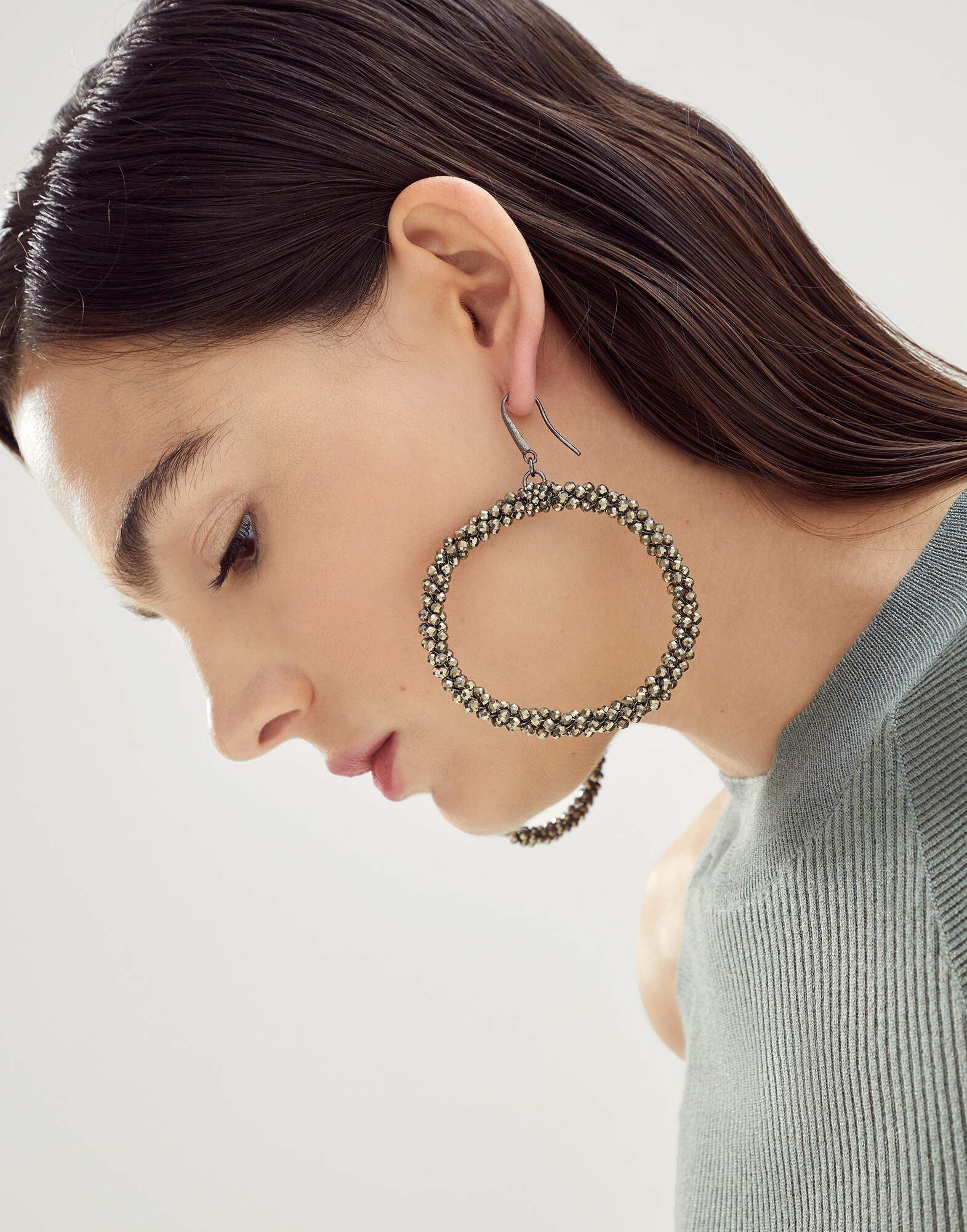 Pyrite earrings Military Woman - Brunello Cucinelli