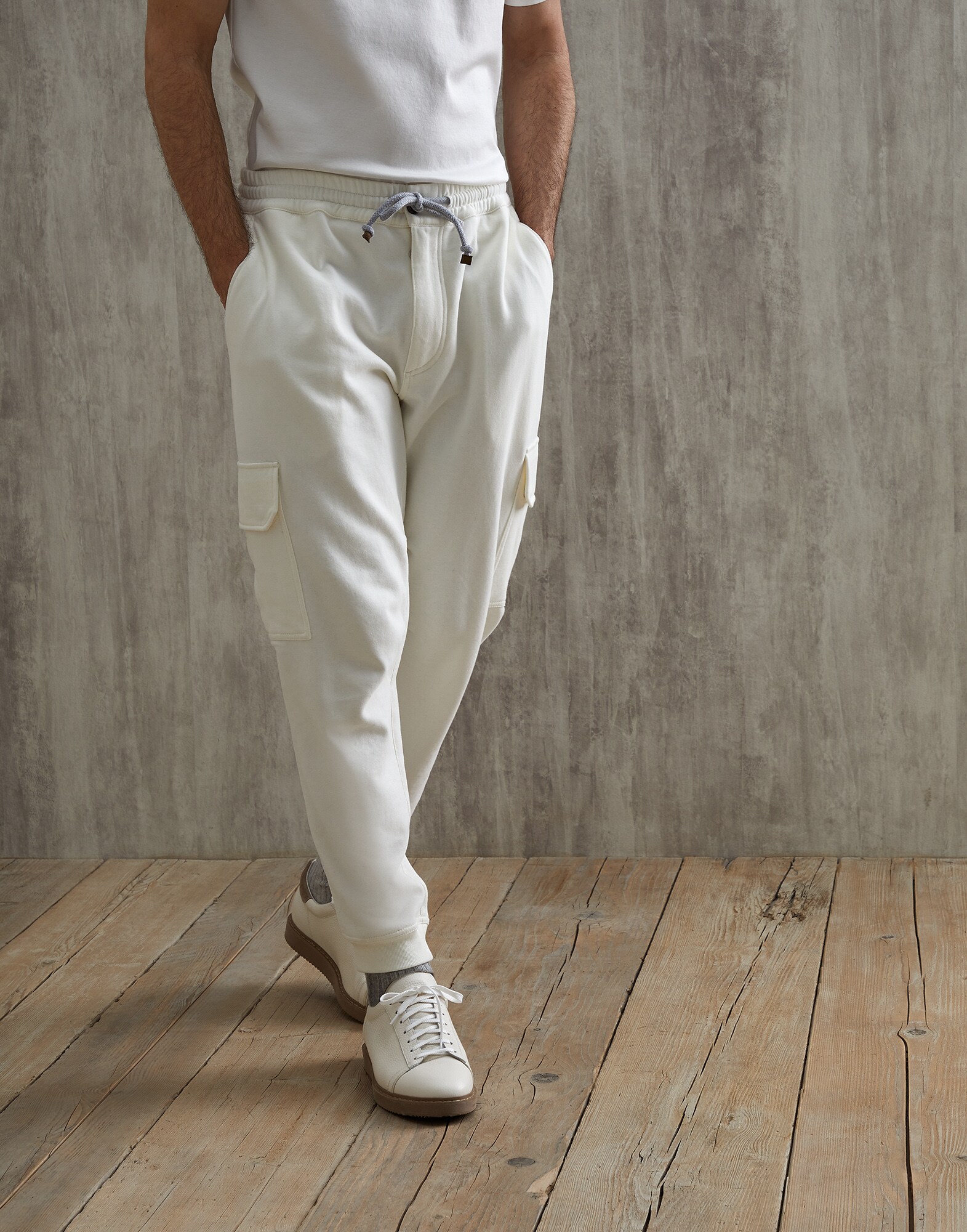 French terry trousers Off-White Man - Brunello Cucinelli