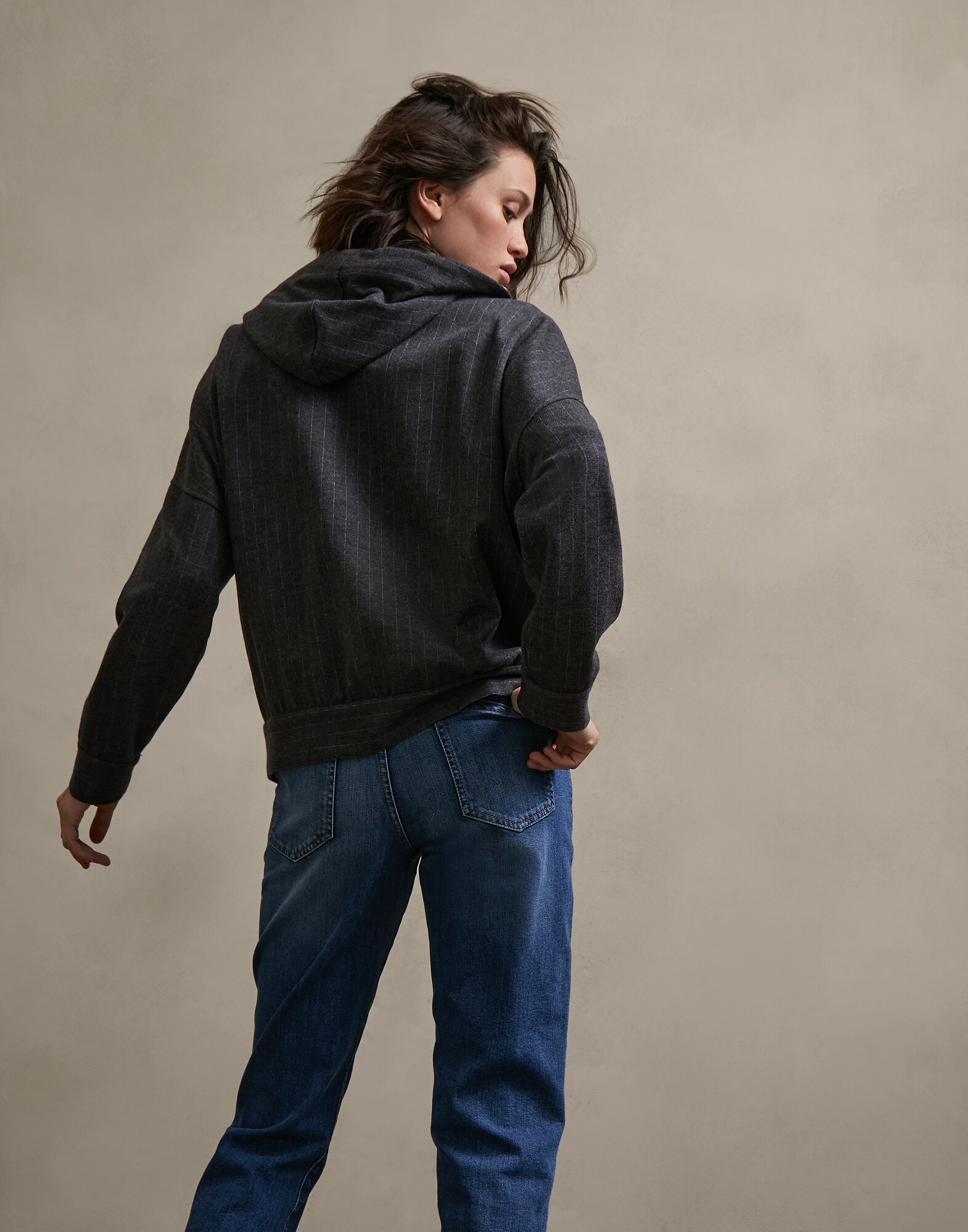Sweatshirt Anthracite Woman 2 - Brunello Cucinelli