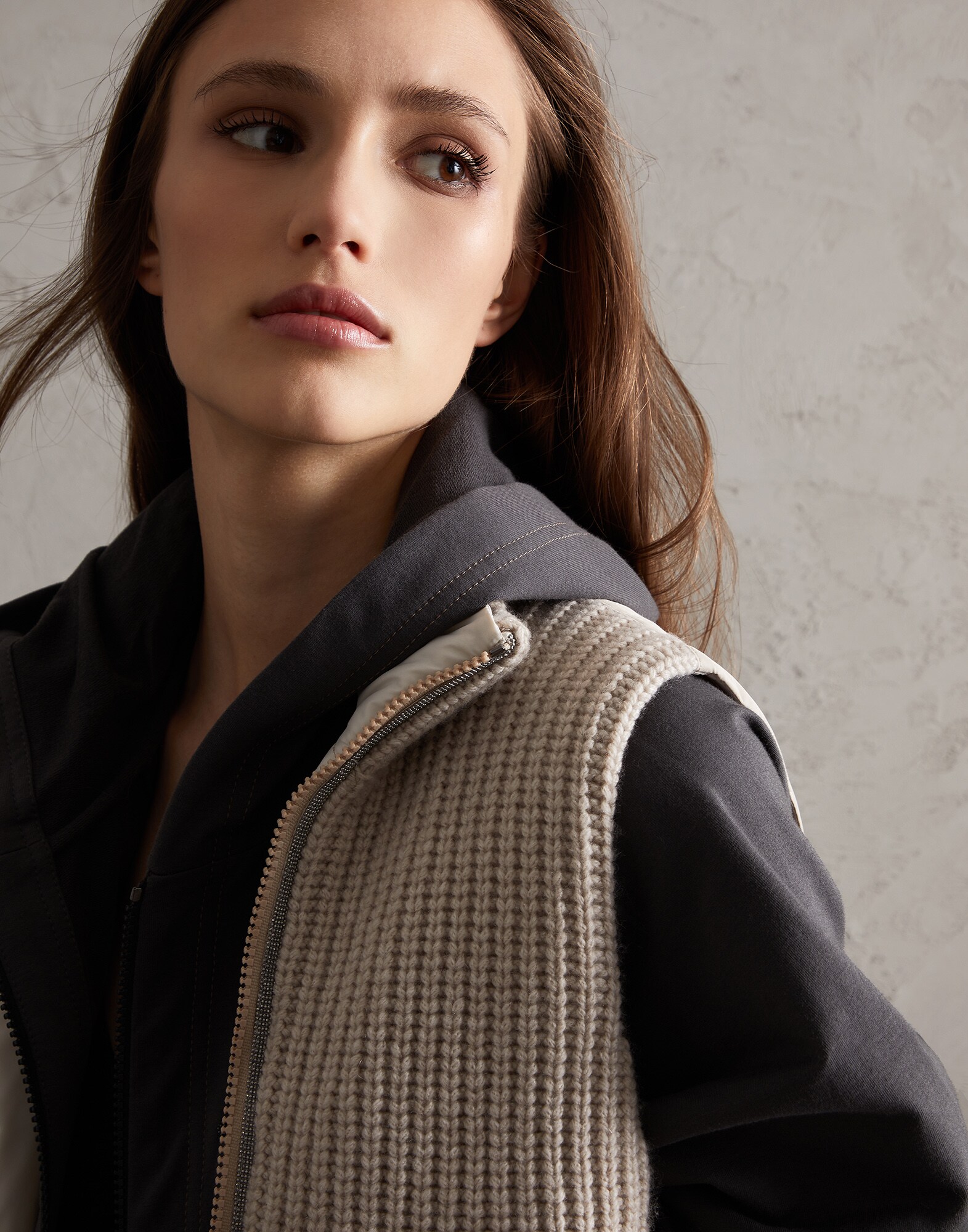 Knit Down Jacket - Detail view