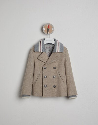 Pea coat Light Brown Boy - Brunello Cucinelli 