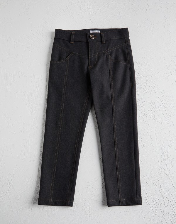 Trousers with monili Dark Grey Girl - Brunello Cucinelli 