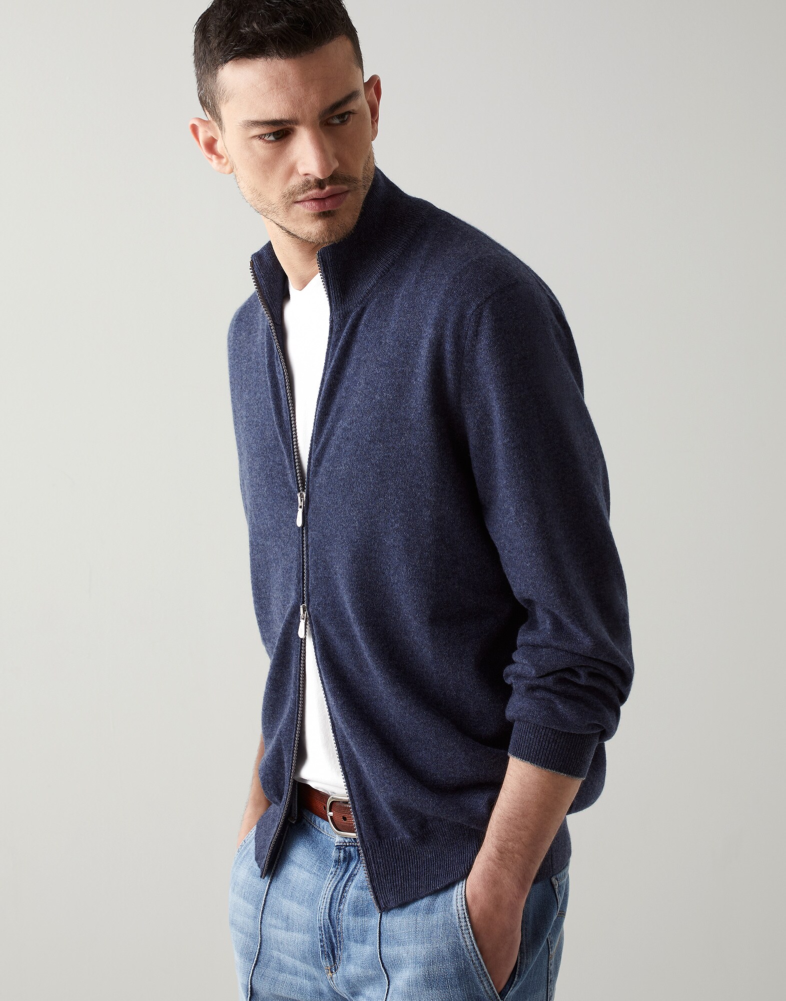 Zip-front Cardigan - Front view