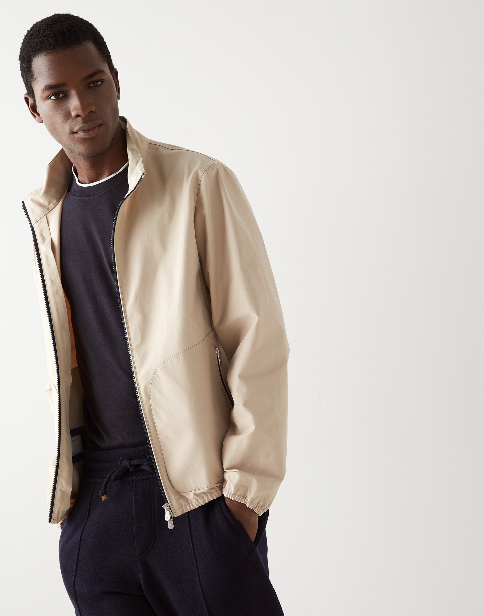 Gabardine outerwear jacket Sand Man - Brunello Cucinelli