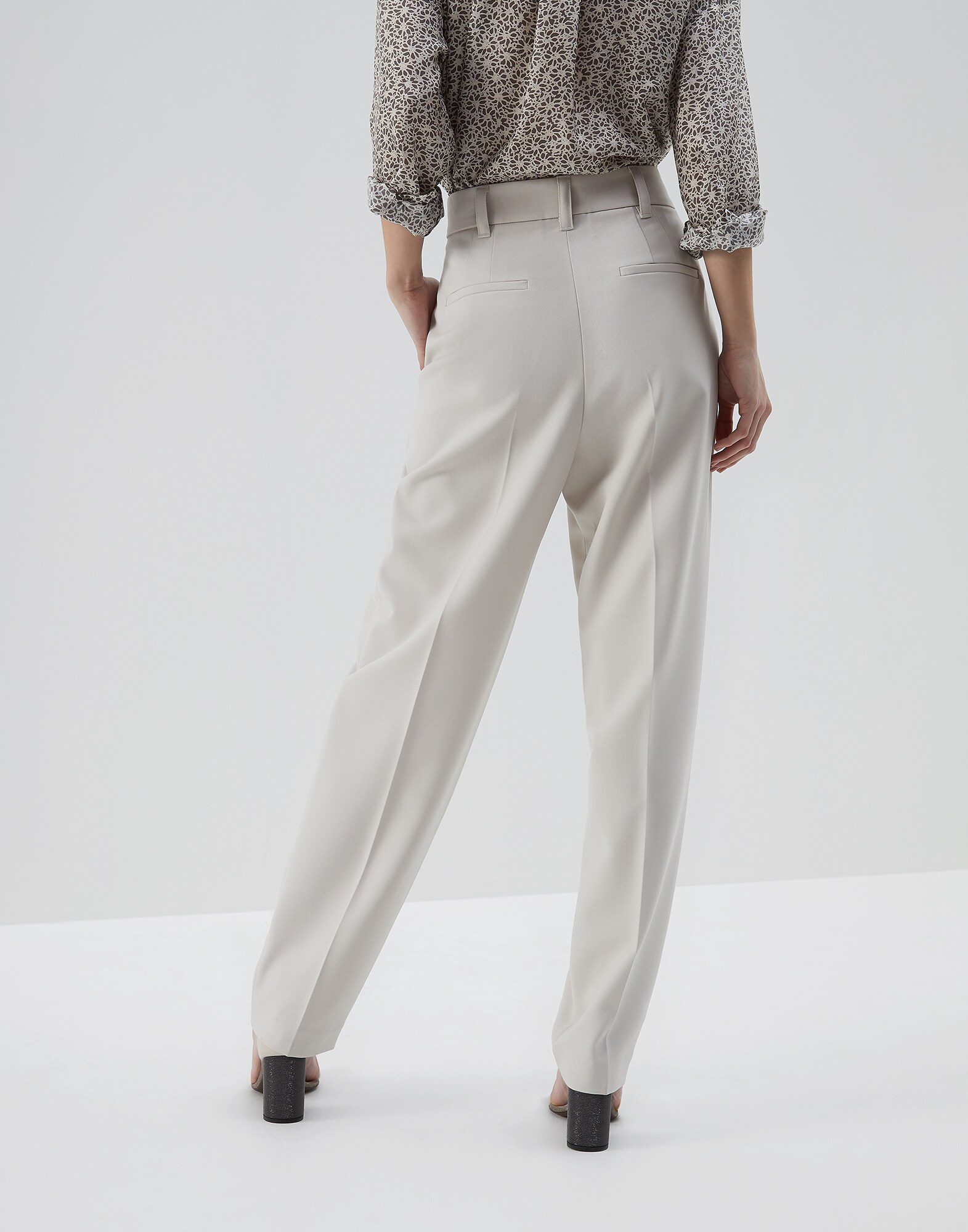 Trousers Milk Woman 1 - Brunello Cucinelli