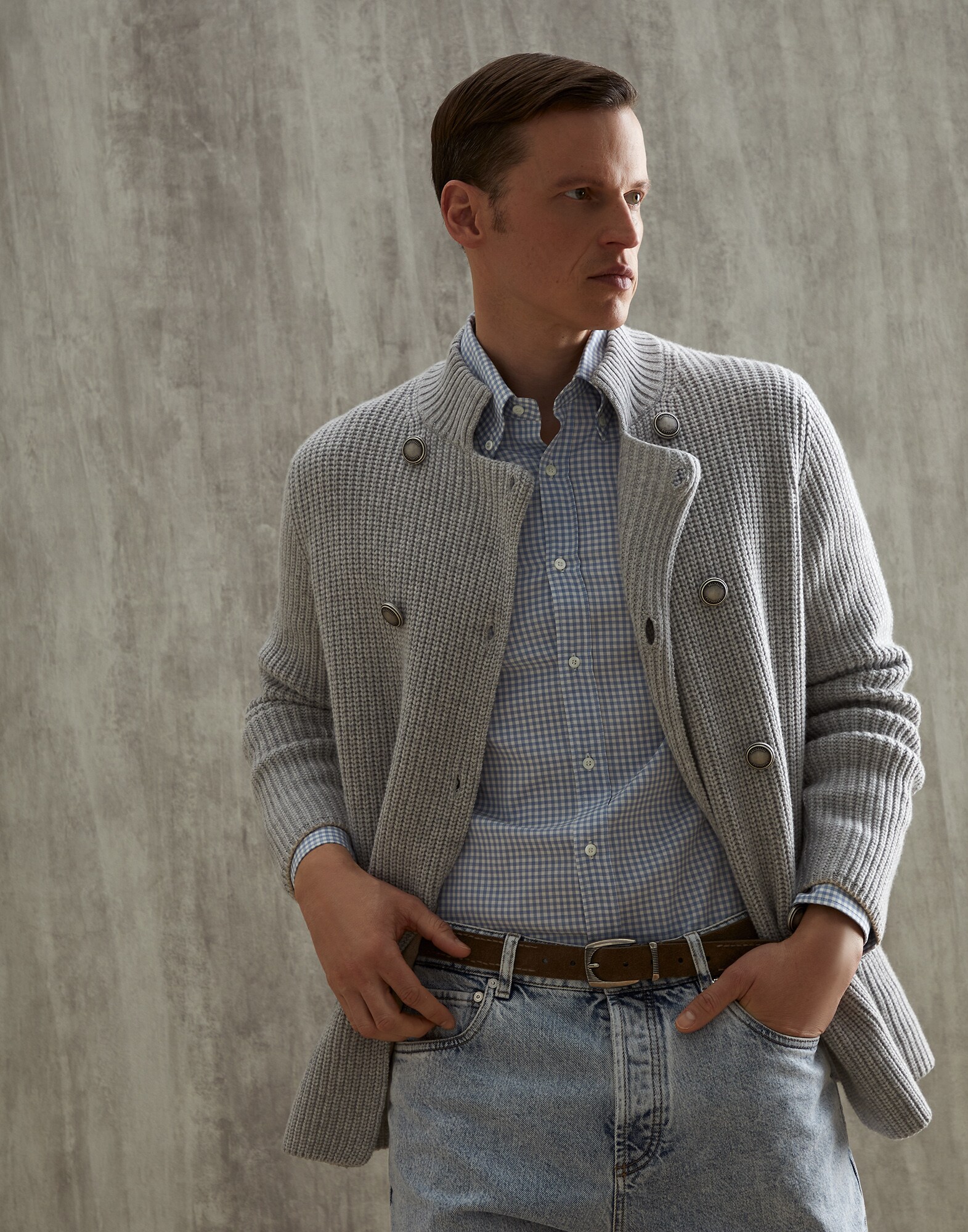 Button-front Cardigan - Editorial view