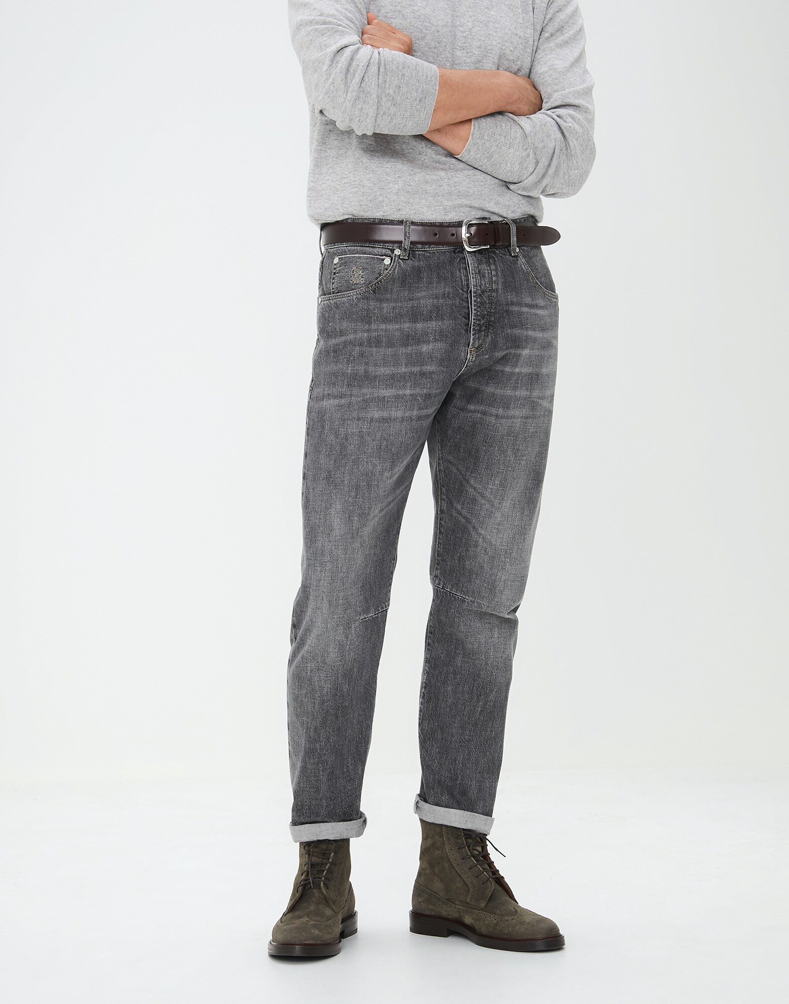 牛仔长裤 牛仔灰 男款 0 - Brunello Cucinelli