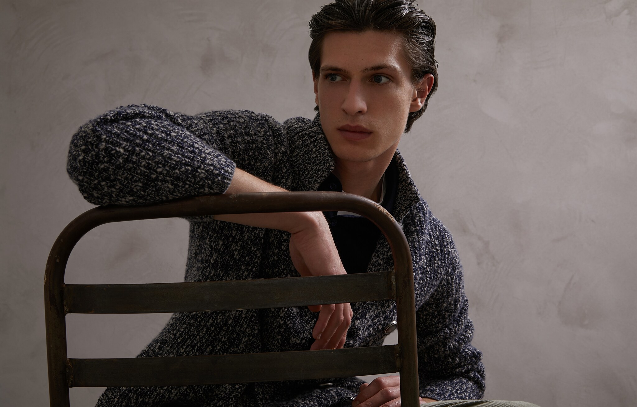 Button-front Cardigan - Horizontal view