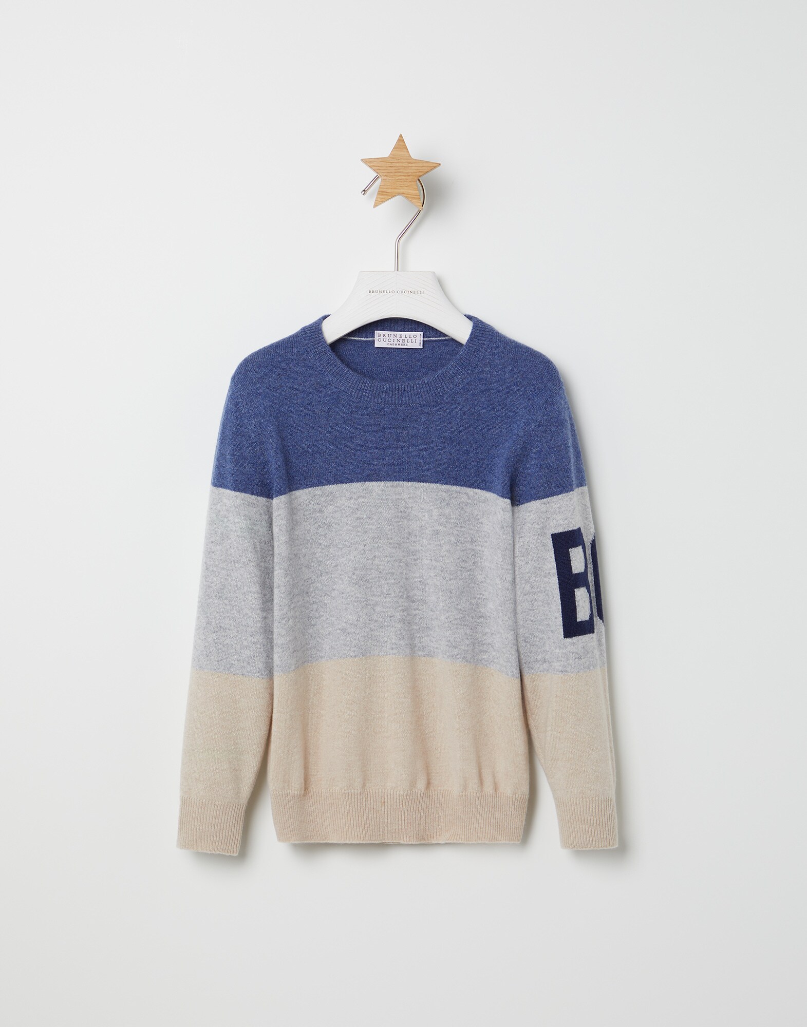 Cashmere color block sweater
