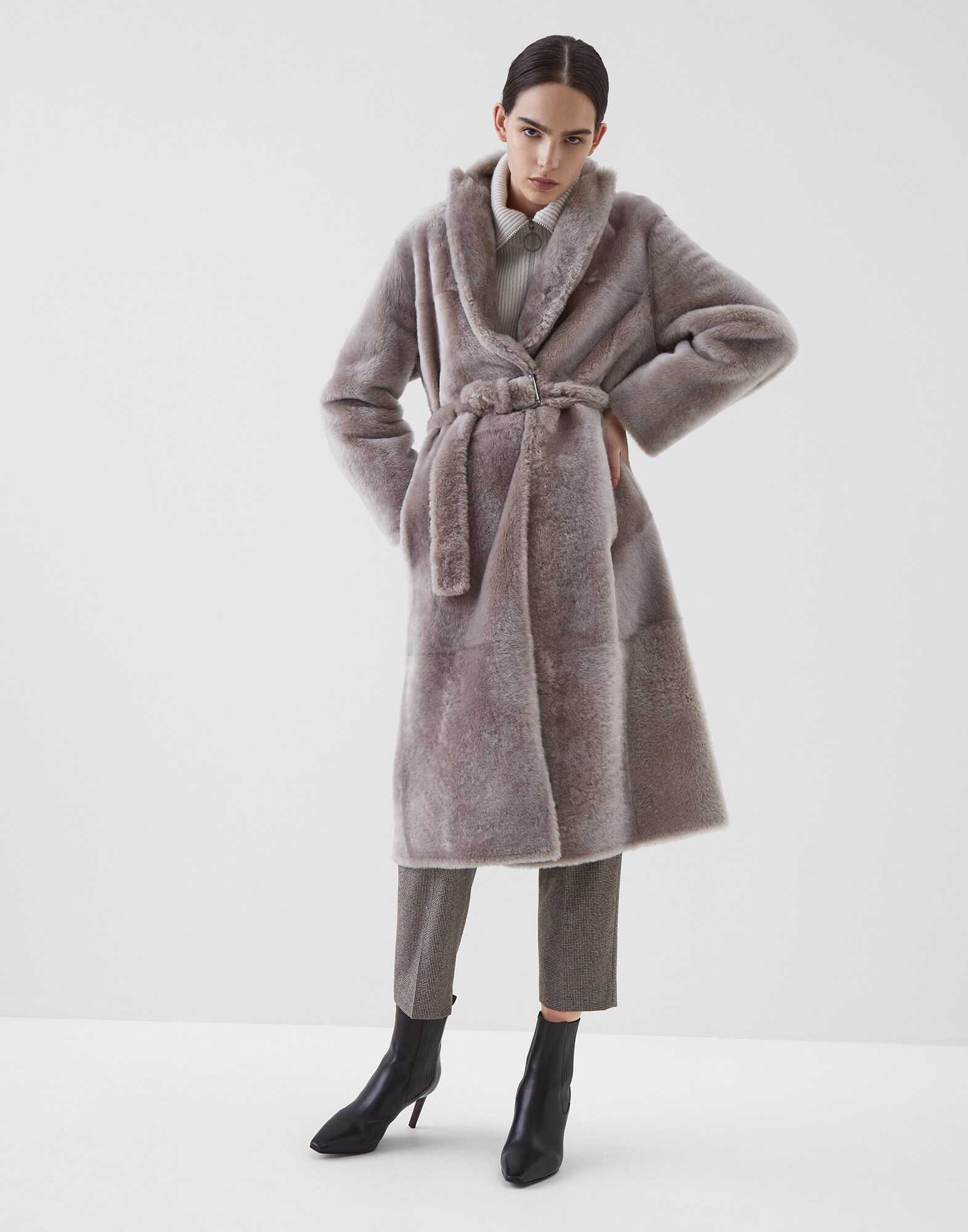 Leather Light Brown Woman 0 - Brunello Cucinelli