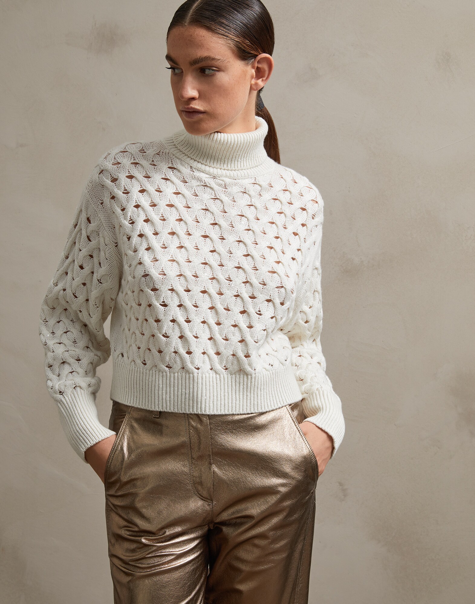 High Neck Sweater - Front