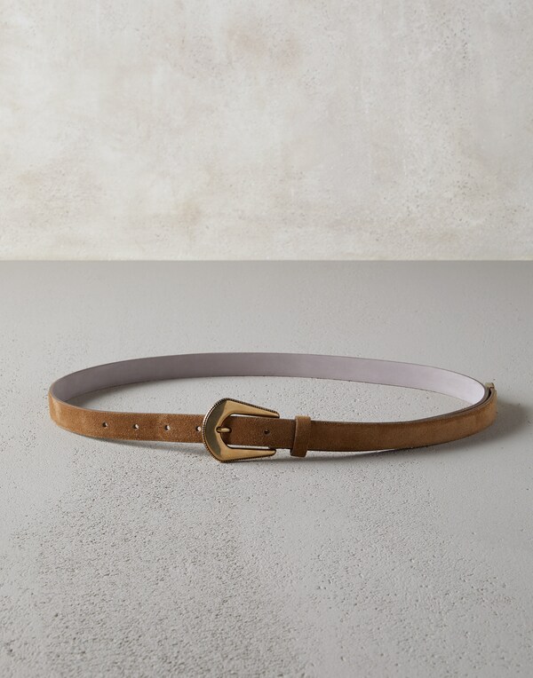 Suede calfskin belt Maple Woman - Brunello Cucinelli 