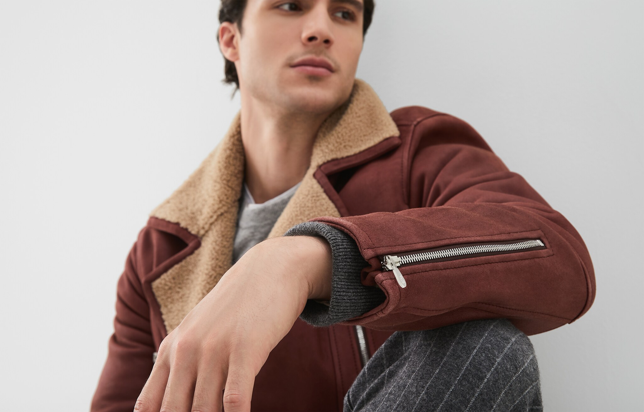 Leather Amaranth Red Man 5 - Brunello Cucinelli