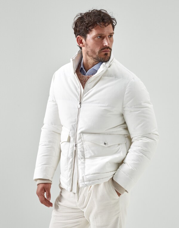 Down jacket with hood Panama Man - Brunello Cucinelli 
