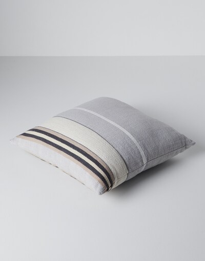 Cushion with monili Grey Lifestyle - Brunello Cucinelli 
